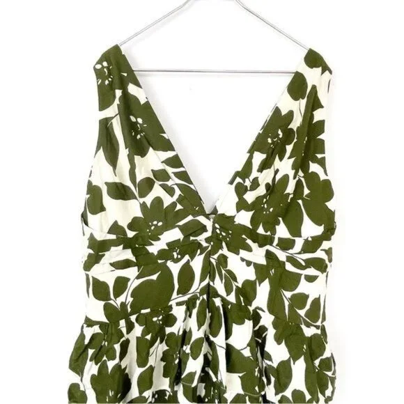 J. Crew Collection plunge-neck tiered dress in leafy floral Size 20 - Picture 7 of 11